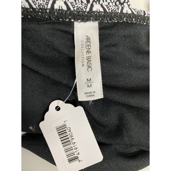 NWT Ardene Basic Collection Black White Aztec Floral Side Tie Swimsuit Bottoms M - Picture 7 of 9
